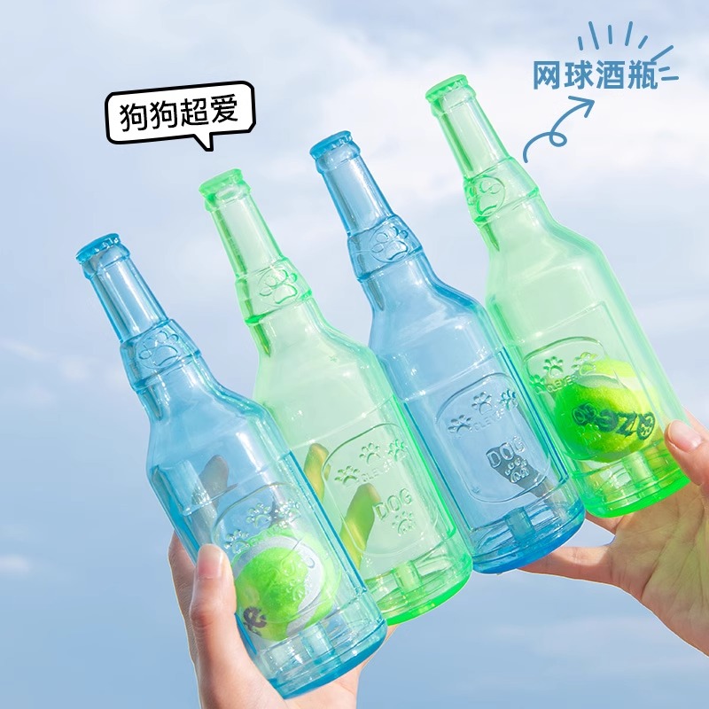 狗狗玩具发声漂浮酒瓶磨牙耐咬