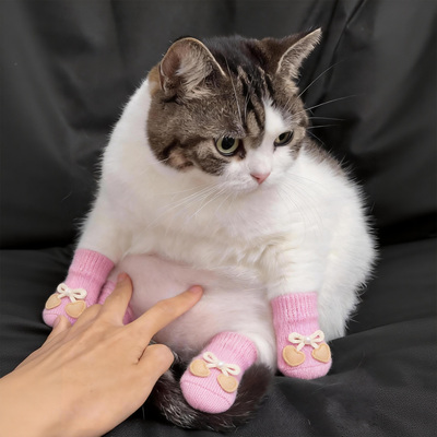 猫咪袜子室内防滑袜小猫外出防脏