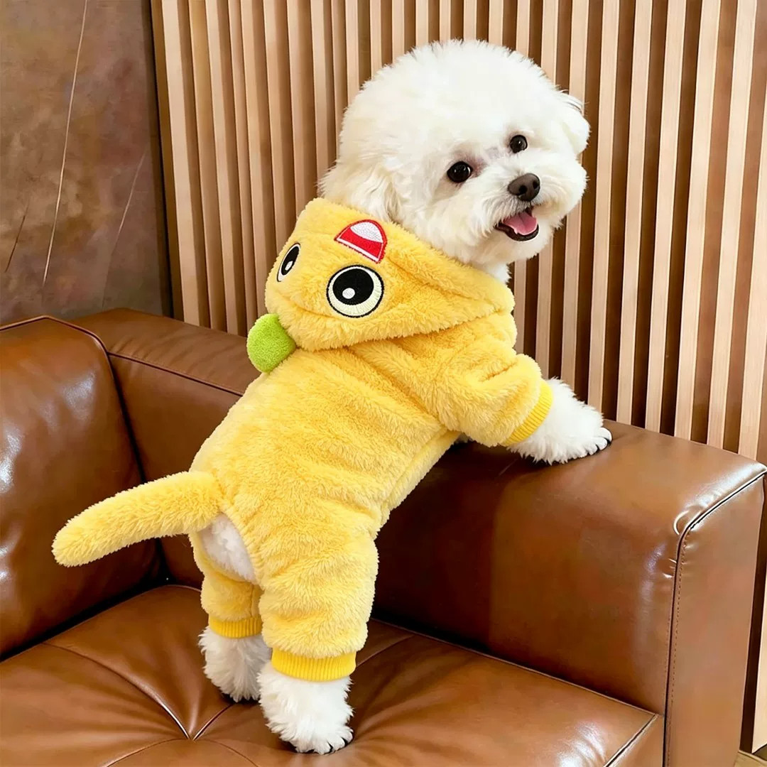 狗狗衣服秋冬季加绒加厚呆萌恐龙