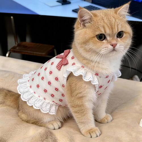 猫咪衣服夏季防掉毛吊带透气薄款