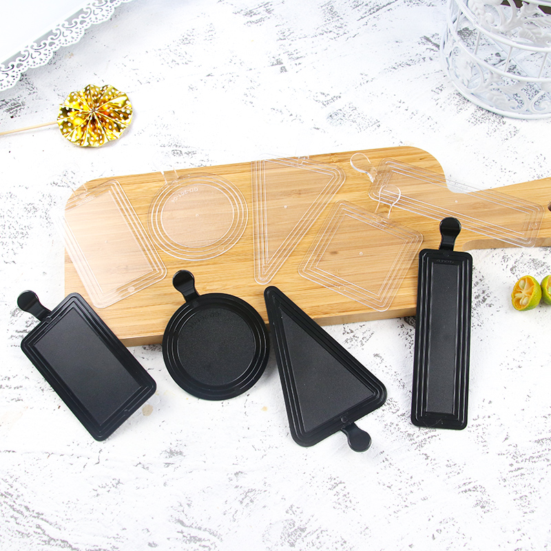 三角长方形慕斯托圆形蛋糕切块托