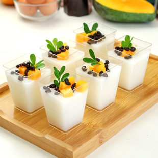 梯形慕斯杯高方形木糠杯食品级150ML拱盖茶歇优选奶冻布丁甜品杯