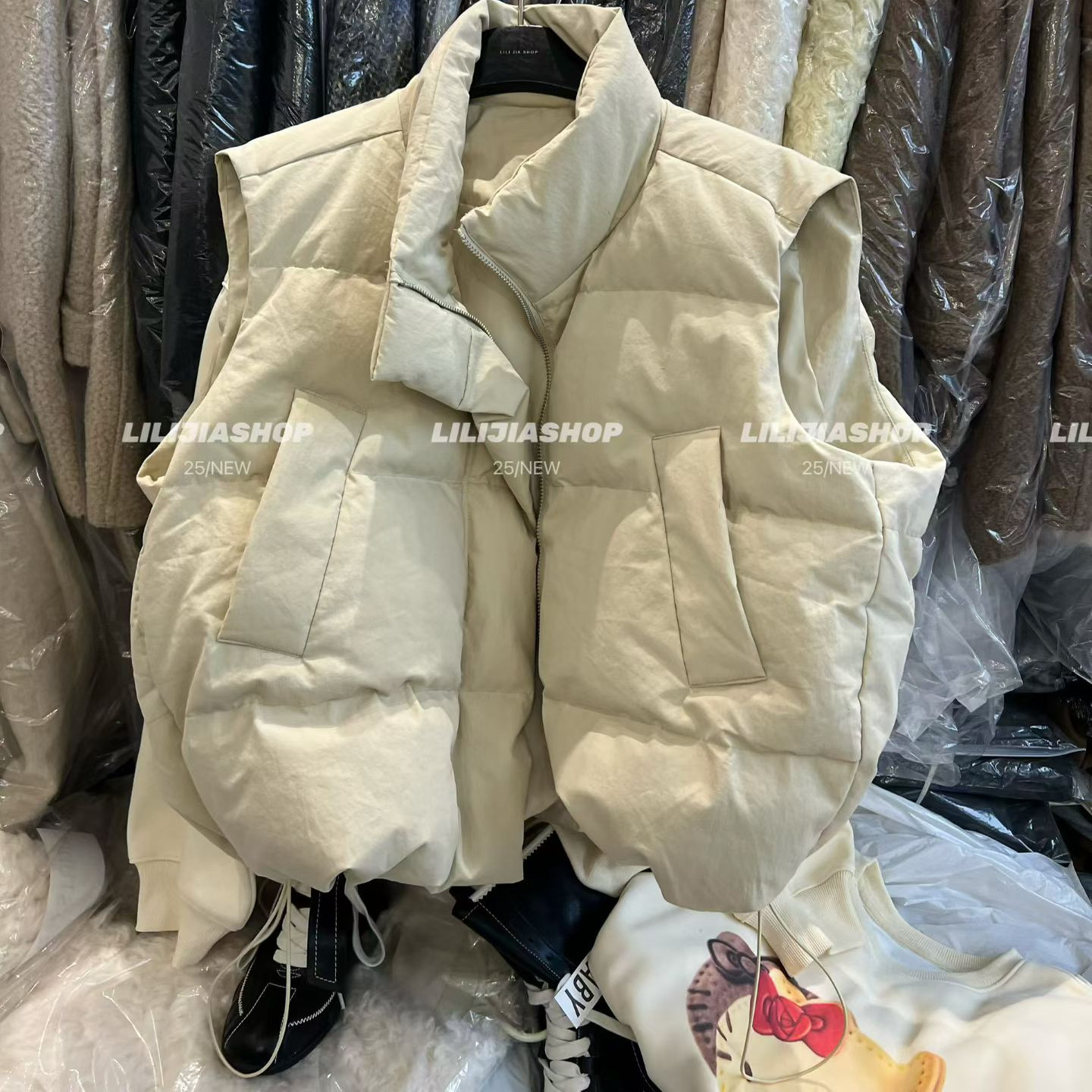 无注册商标韩版时尚百搭羽绒马甲