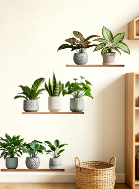 Boho Fresh Greenery Wall Decals No Damage Self