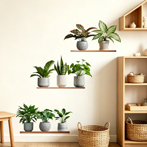 Boho Fresh Greenery Wall Decals No Damage Self