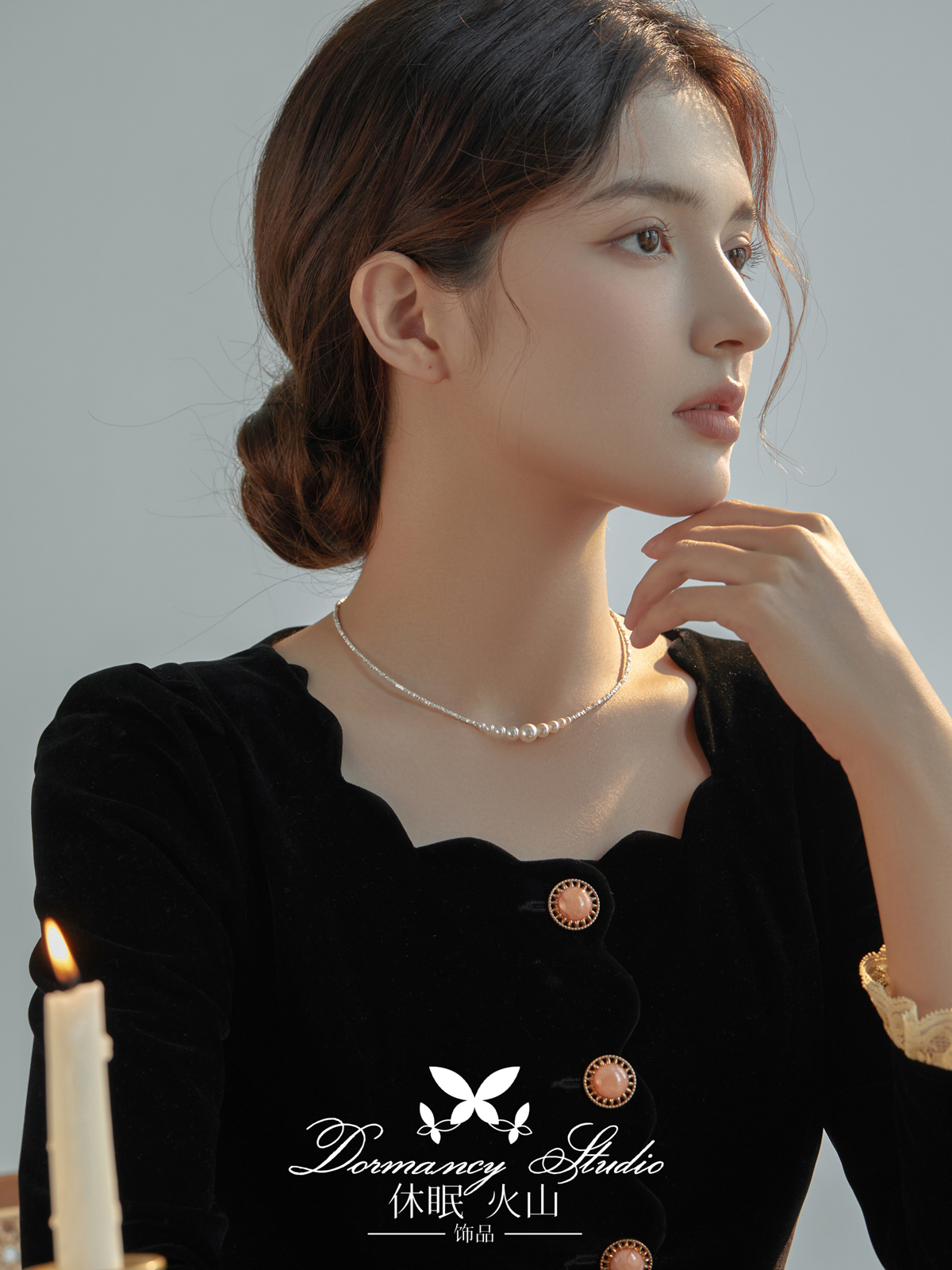 法式高级感施家碎银子项链