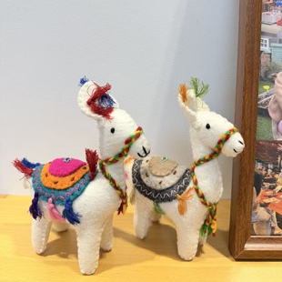 尼泊尔手工羊毛毡26年经典民族风蒙古马摆件高品质小众礼物