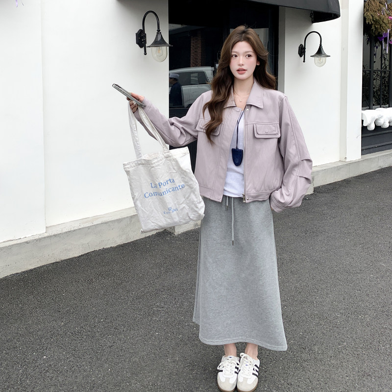 2026新款现货韩版宽松皮衣外套1535210P150K248,女装皮衣,浙宝153