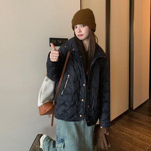现货羽绒服数据好 50绒纯色长袖外套22805P200控288图片
