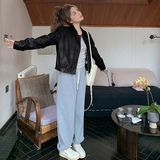 春季新款现货数据好机车风复古皮衣外套1532610P130K198，女装皮衣，浙宝153