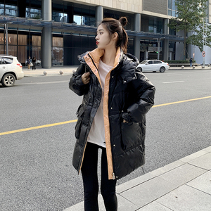 现货 数据好 中长款连帽羽绒服8252P265控398图片