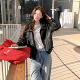 2026春季新款现货韩版宽松皮衣外套1535207P160K258，女装皮衣，浙宝153