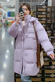现货50羽绒服牛角扣中长款加厚外套22816P260控398，女装棉衣/棉服，浙宝153