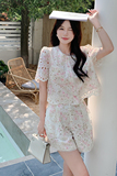 新款现货小香风镂空蕾丝短套装1532448P135K198，女装套装/套裙，浙宝153