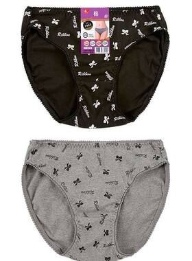 台湾进口一王美牌纯棉舒适1条装少女初高中学生大童印花内裤3614