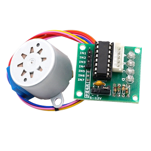 步进电机28BYJ4+ULN2003驱动板4相5线 5V12V步进电机减速电机模块