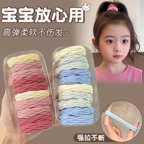 樱花粉高颜值发绳高弹力橡皮筋加粗加厚皮筋ins头绳马尾发圈简约