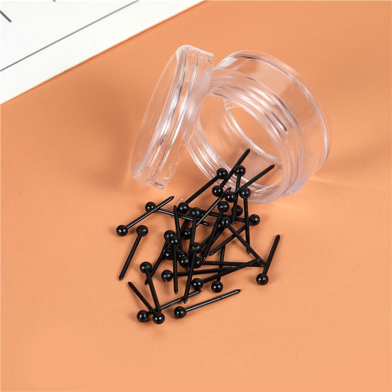 养耳洞耳棒透明免摘耳钉学生小众抗过敏平头防堵耳针超气质耳骨钉