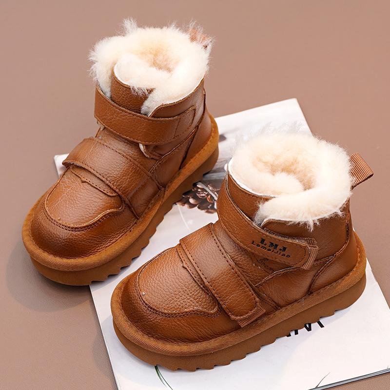 儿童雪地靴冬季加绒加厚保暖