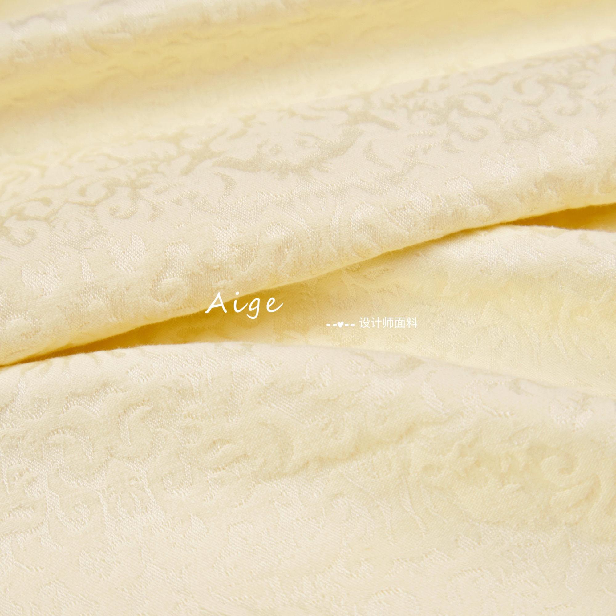黄色 纯棉弹力加厚中国风古典提花服装面料汉服旗袍布料
