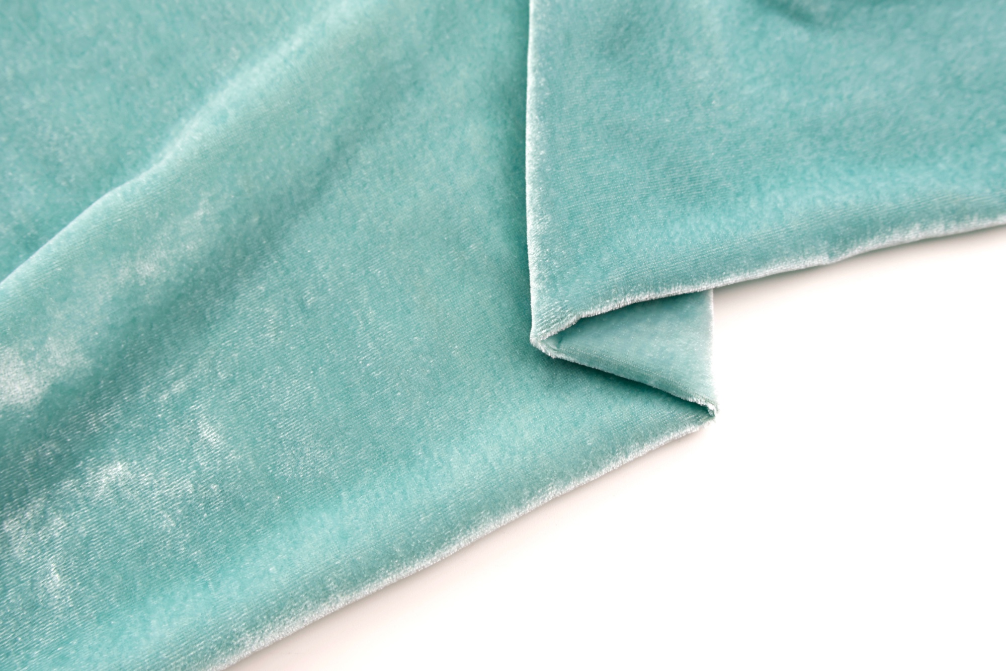 柔软垂感 淡绿色135宽幅真丝涤棉天鹅绒金丝绒布料旗袍汉服面料