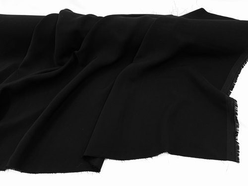 垂坠亲肤 纯黑色哑光100%醋酸纤维麻纱布料套装西装裤子面料diy