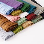 设计师面料 凹造型棕色多色光泽廓形不规则肌理布料服装 时装 褶皱