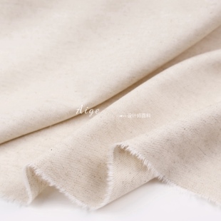 麻色原色复古纯麻亚麻棉麻布料西装套装裤子连衣裙春季纯色布料