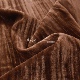 垂感 布料面料 深棕色竖条纹不规则肌理压皱百褶金丝绒天鹅绒服装