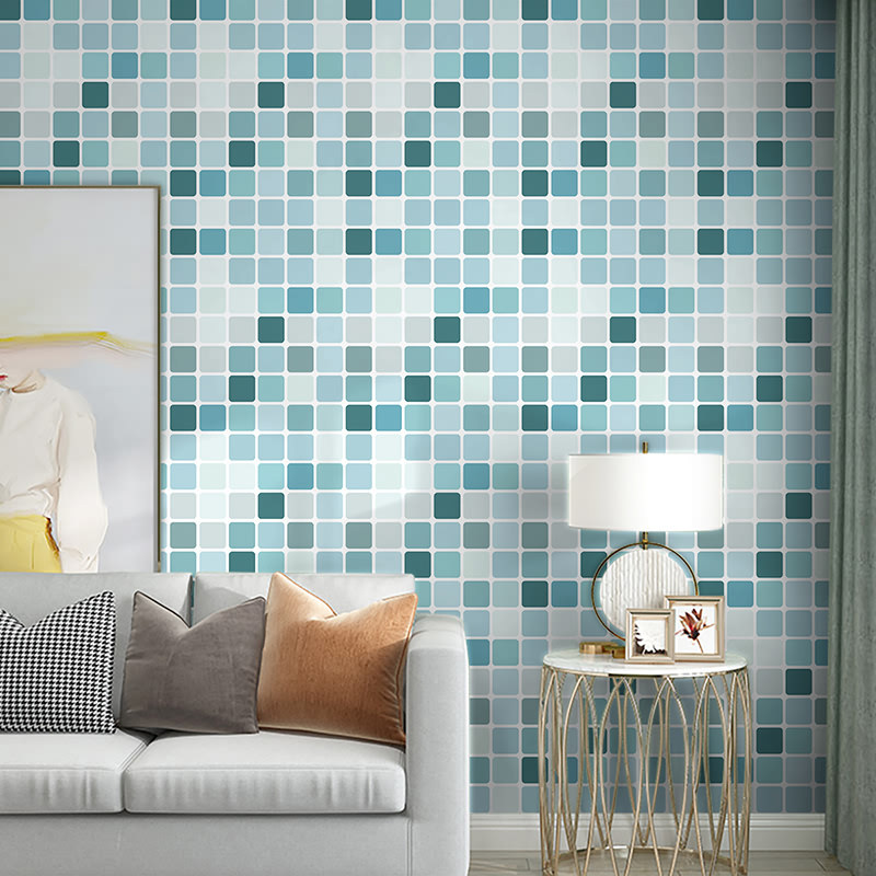 马赛克墙贴自粘厨房防油贴防水加厚客厅防滑简约几何装饰美化地贴