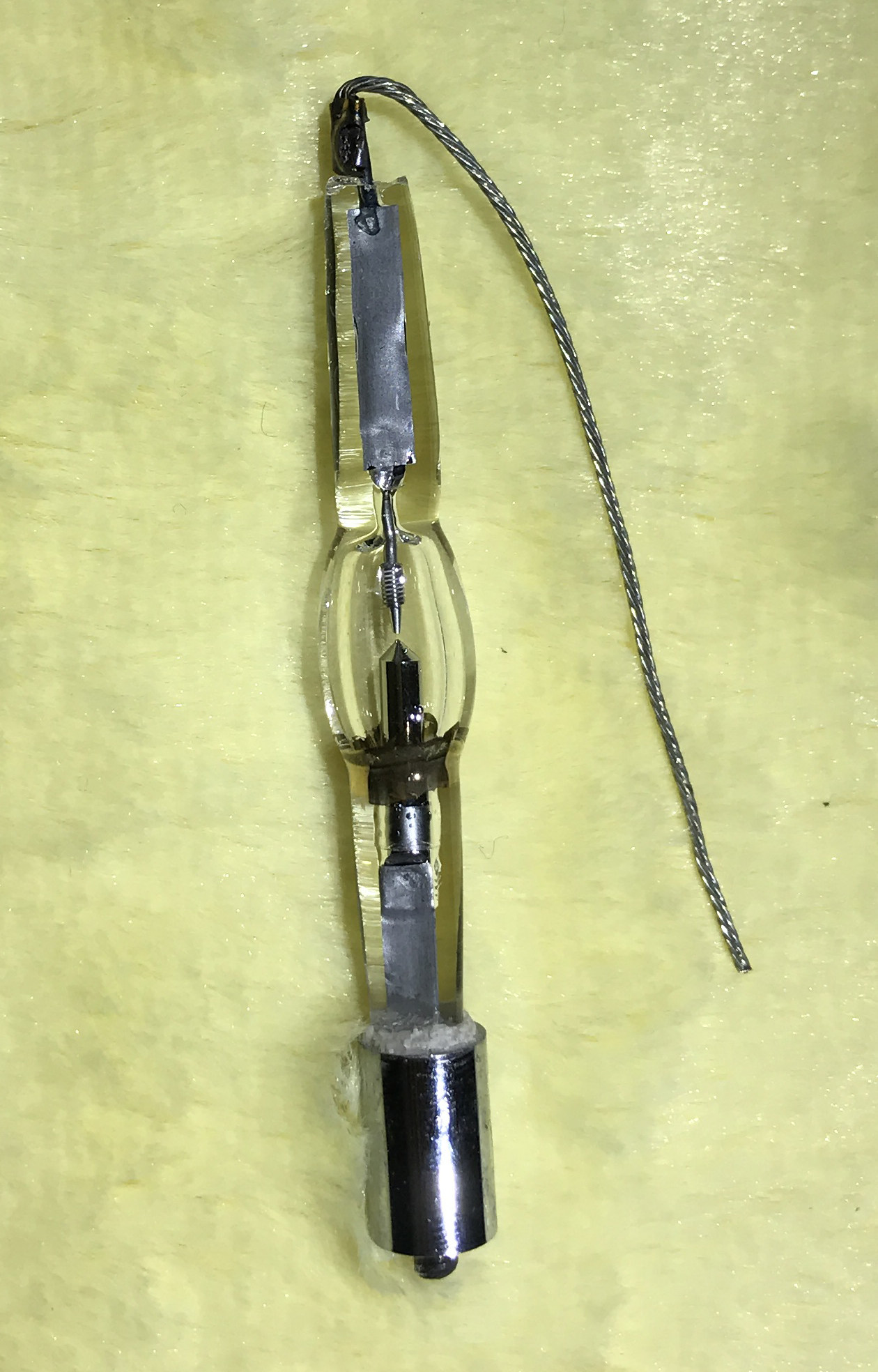 100w带线汞灯 hg固有荧光倒置显微镜灯泡 国产短弧汞灯