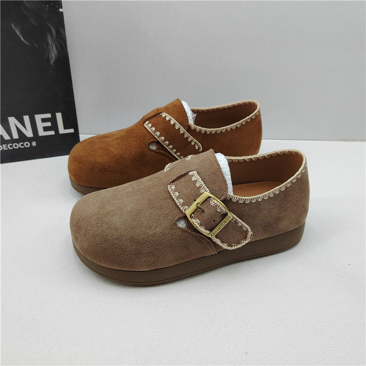 2026年春季款休闲风搭扣勃肯鞋女绒面圆头简约平底单鞋软底乐福鞋,女鞋,勃肯鞋/软木鞋,淘宝优惠券,粉丝福利购,淘宝优惠卷