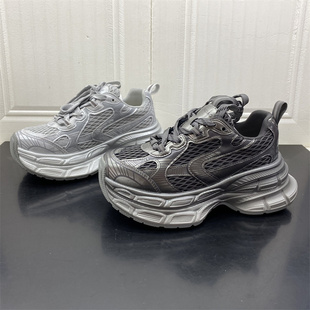 2025年秋季新款断码处理厚底老爹鞋女款小个子增高6厘米超轻透气