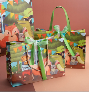 可爱小动物六一儿童节圣诞节礼品袋单拍不发