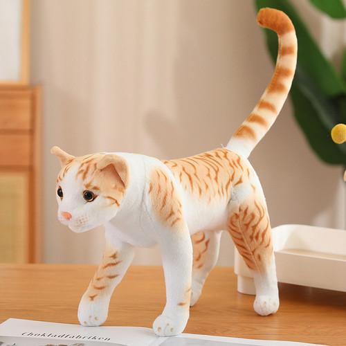 仿真虎纹猫公仔猫咪毛绒玩具橘猫玩偶儿童安抚布娃娃女生日礼物男
