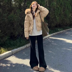 羽绒棉衣棉服女冬季2024新款大毛领小个子面包服加厚韩系棉袄外套