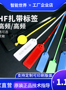 RFID超高频扎带标签915MHz一次性防拆捆绑式电子标签电线电缆管理