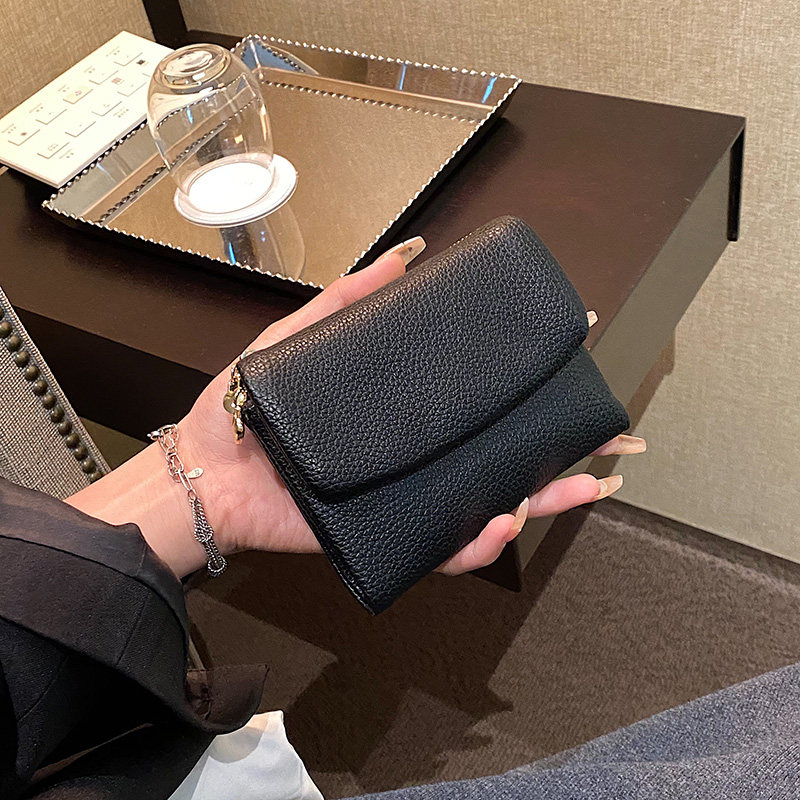 欧美时尚短款钱包女小众设计多卡位拉链零钱包简约百搭迷你手拿包,箱包皮具/热销女包/男包,钱包,淘宝优惠券,粉丝福利购,淘宝优惠卷