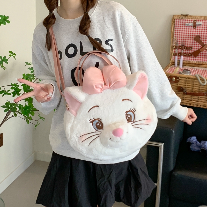 玛丽猫毛绒玩偶包包女2025新款甜美可爱洛丽塔lo大容量单肩斜挎包