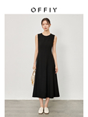 长款 OFFIY 连衣裙 法式 高级赫本无袖 上架就卖断 闭眼入醋酸小黑裙