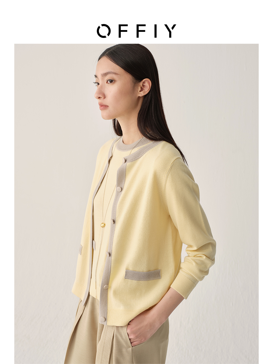 美丽诺羊毛针织衫针织开衫