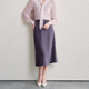 OFFIY 醋酸真丝光泽高级气质小鱼尾半身裙小个子 适合黄皮梅紫色