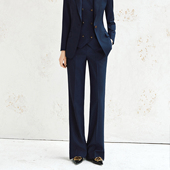 沉稳笔挺 长裤 定染英伦蓝 职业正装 子女26早春 高级羊毛西裤 OFFIY