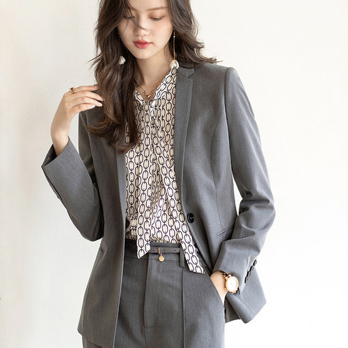 OFFIY超美气质灰独特设计西装