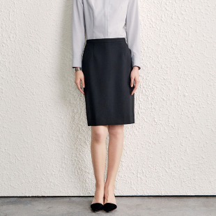 OFFIY 职业半身裙女及膝裙后开叉面试公务员OL包裙 Max优雅通勤