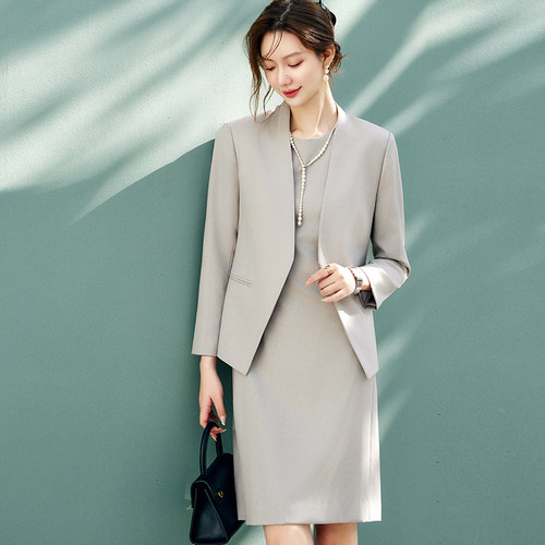 OFFIY春夏羊毛短款修身气质西装