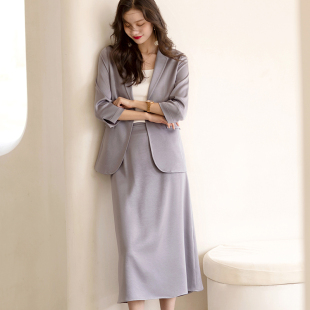 有帆 易打理凉感醋酸垂感气质通勤A字裙OL鱼尾半身裙女 氛围美