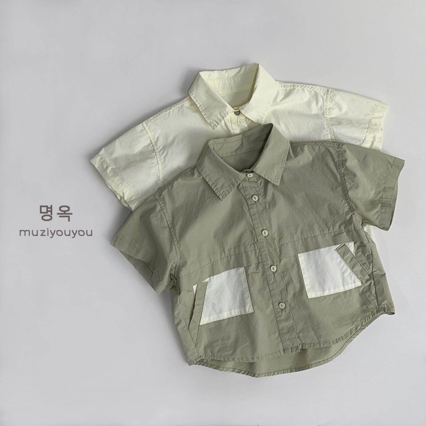 男童短袖衬衫2026春夏新款3岁儿童5宝宝薄款开衫韩版童装一件