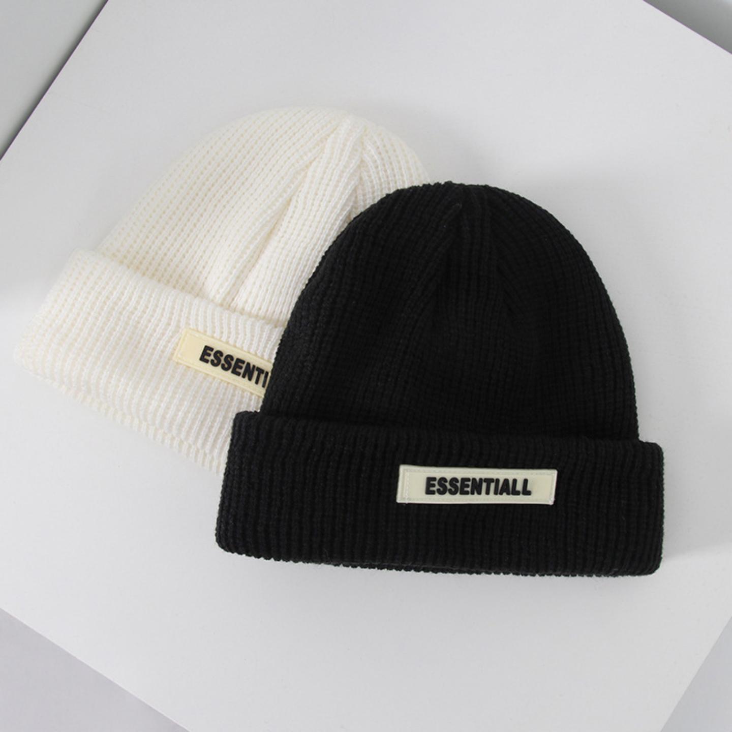 韩国ins超火针织帽子男士冬季大头围刺绣套头冷帽街头潮毛线帽女