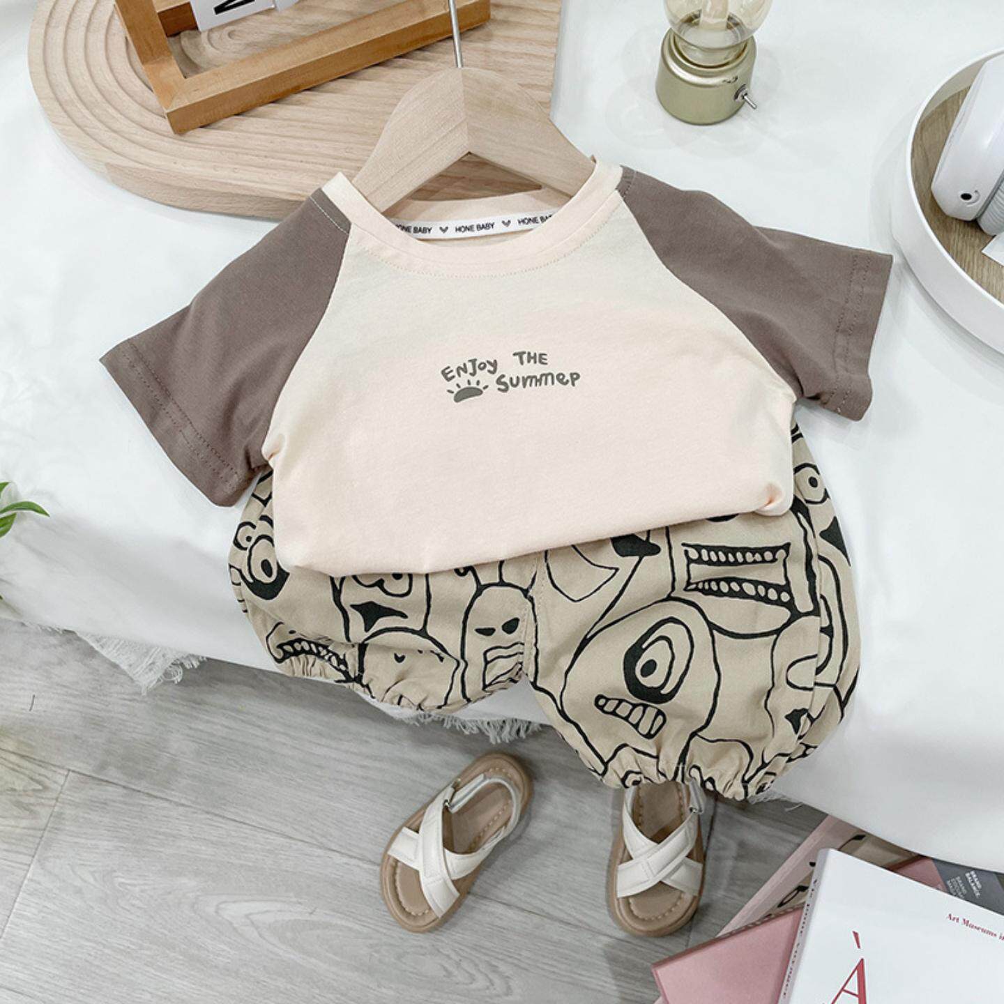 男童套装夏季男宝短袖衣服夏款小男孩儿童童装2025一岁男宝宝夏装